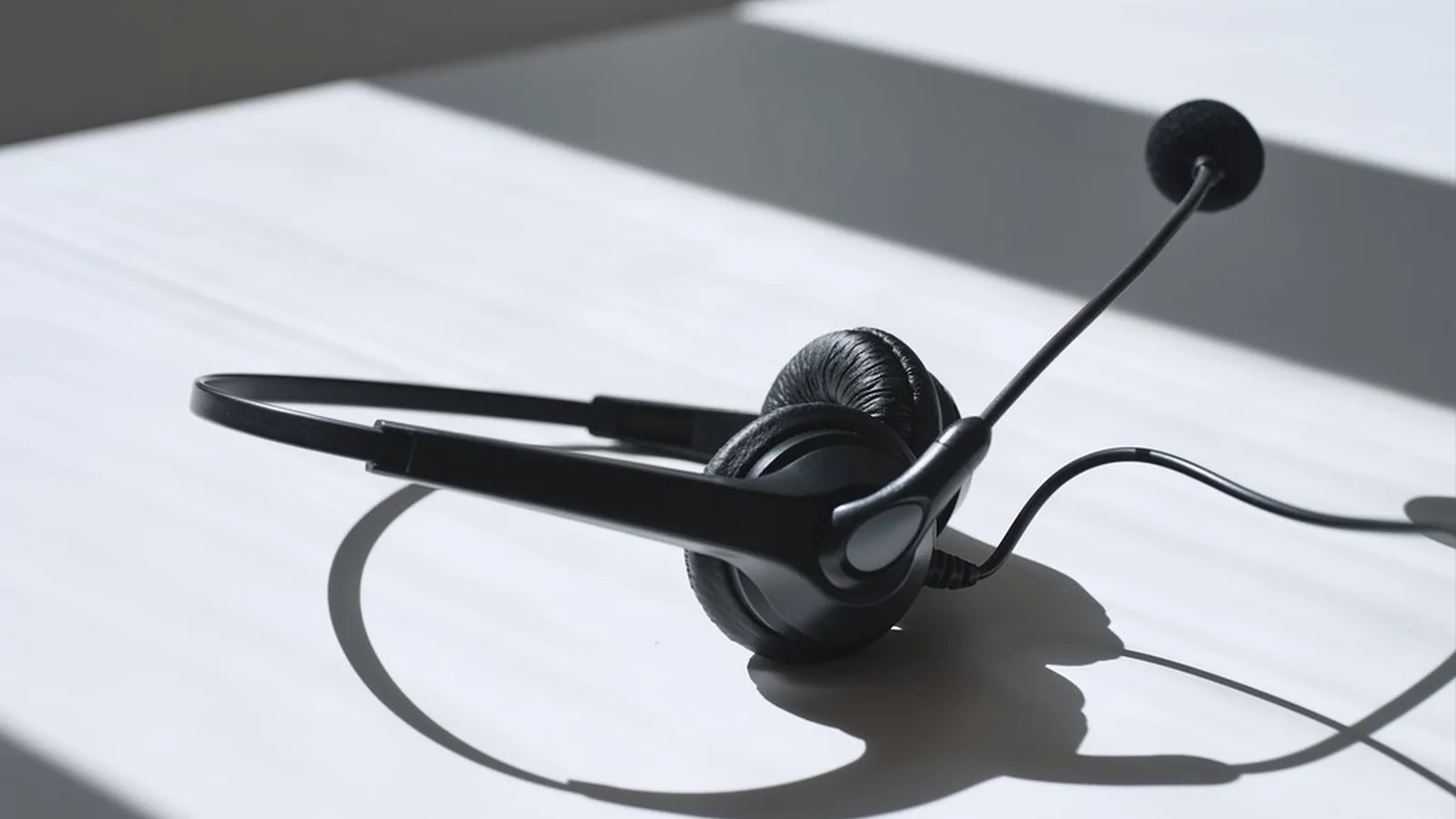 wireless headphones with boom microphone for call-center shifts